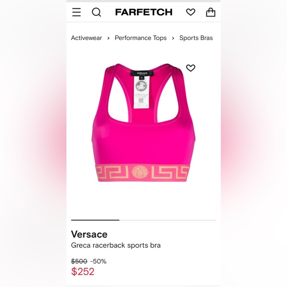 Versace Greca Racerback Sport Bra - Picture 11 of 13